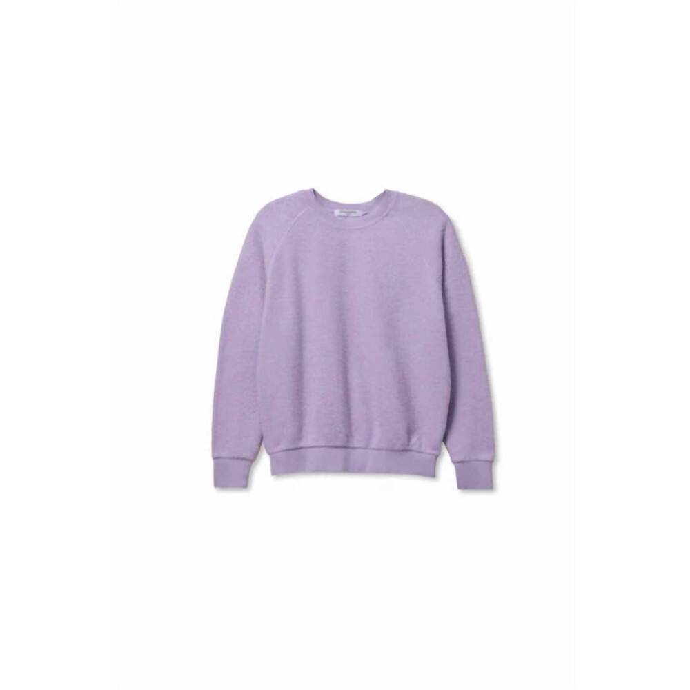 NEW PERFECTWHITETEE ziggy reverse fleece crewneck sweatshirt in ultraviolet - Picture 5 of 8